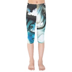 Abstract Painting Background Modern Kids  Capri Leggings 