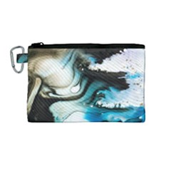 Abstract Painting Background Modern Canvas Cosmetic Bag (medium)