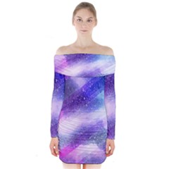 Background Art Abstract Watercolor Long Sleeve Off Shoulder Dress by Nexatart