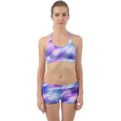 Background Art Abstract Watercolor Back Web Sports Bra Set by Nexatart