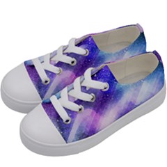 Background Art Abstract Watercolor Kids  Low Top Canvas Sneakers