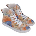 Texture Fabric Textile Detail Women s Hi-Top Skate Sneakers View3