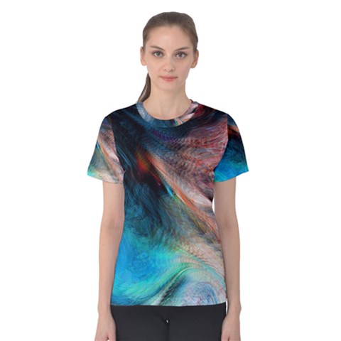 Background Art Abstract Watercolor Women s Cotton Tee by Nexatart