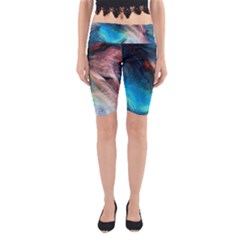 Background Art Abstract Watercolor Yoga Cropped Leggings