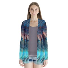 Background Art Abstract Watercolor Drape Collar Cardigan by Nexatart