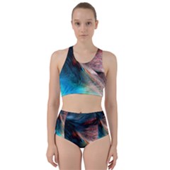 Background Art Abstract Watercolor Racer Back Bikini Set by Nexatart