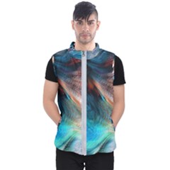 Background Art Abstract Watercolor Men s Puffer Vest