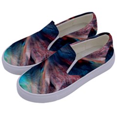 Background Art Abstract Watercolor Kids  Canvas Slip Ons