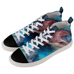 Background Art Abstract Watercolor Men s Mid-top Canvas Sneakers