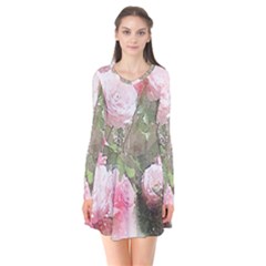 Flowers Roses Art Abstract Nature Flare Dress by Nexatart