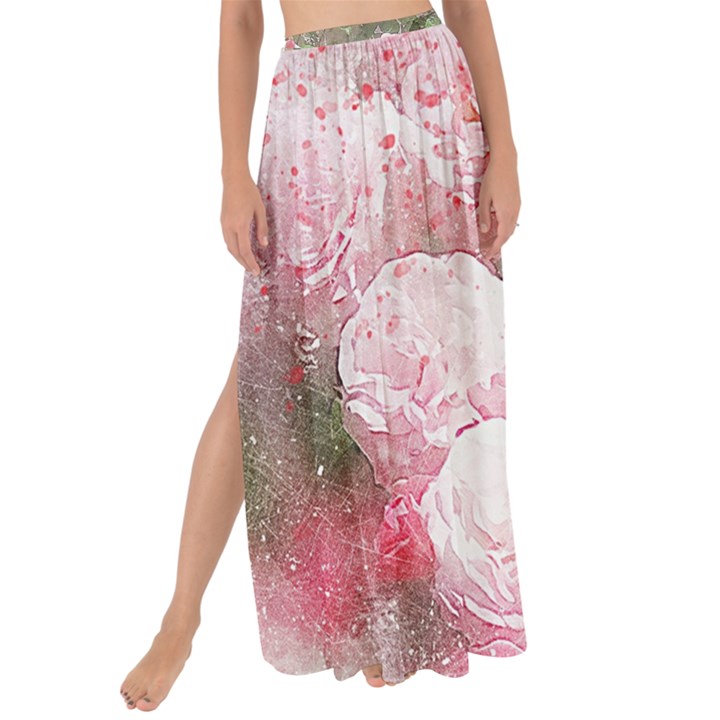 Flowers Roses Art Abstract Nature Maxi Chiffon Tie-Up Sarong