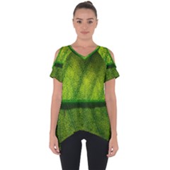 Leaf Nature Green The Leaves Cut Out Side Drop Tee by Nexatart