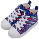 Texture Pattern Fabric Natural Kid s Mid-Top Canvas Sneakers View2