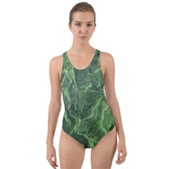 Geological Surface Background Cut-out Back One Piece Swimsuit