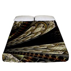 Fractal Abstract Pattern Spiritual Fitted Sheet (queen Size) by Nexatart