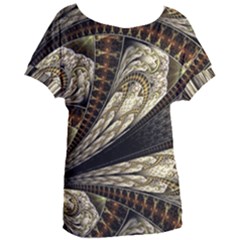 Fractal Abstract Pattern Spiritual Women s Oversized Tee by Nexatart