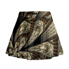 Fractal Abstract Pattern Spiritual Mini Flare Skirt by Nexatart