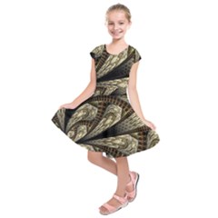 Fractal Abstract Pattern Spiritual Kids  Short Sleeve Dress by Nexatart