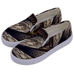 Fractal Abstract Pattern Spiritual Kids  Canvas Slip Ons by Nexatart