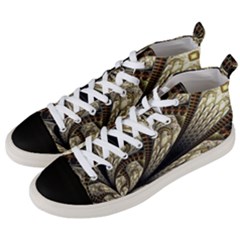 Fractal Abstract Pattern Spiritual Men s Mid-top Canvas Sneakers by Nexatart