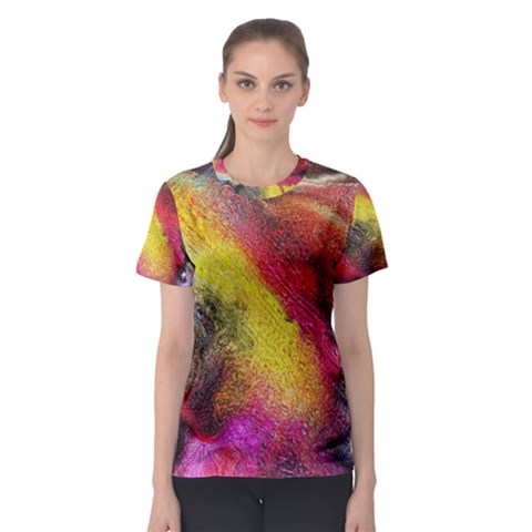 Background Art Abstract Watercolor Women s Sport Mesh Tee by Nexatart