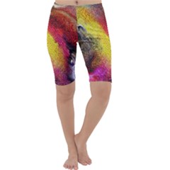 Background Art Abstract Watercolor Cropped Leggings  by Nexatart