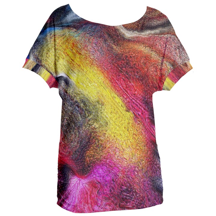 Background Art Abstract Watercolor Women s Oversized Tee