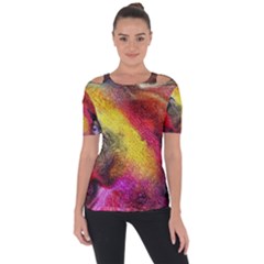 Background Art Abstract Watercolor Short Sleeve Top