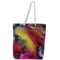 Background Art Abstract Watercolor Full Print Rope Handle Tote (large)