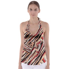 Fabric Texture Color Pattern Babydoll Tankini Top by Nexatart