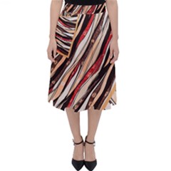 Fabric Texture Color Pattern Folding Skater Skirt