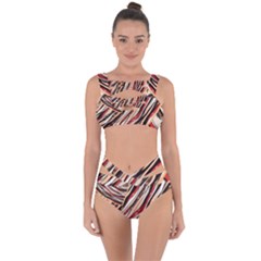 Fabric Texture Color Pattern Bandaged Up Bikini Set  by Nexatart