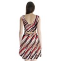 Fabric Texture Color Pattern Split Back Mini Dress  View2