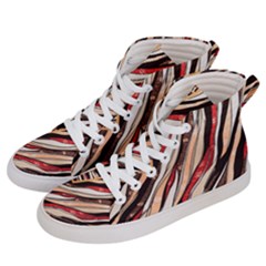 Fabric Texture Color Pattern Women s Hi-top Skate Sneakers