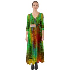 Color Abstract Background Textures Button Up Boho Maxi Dress