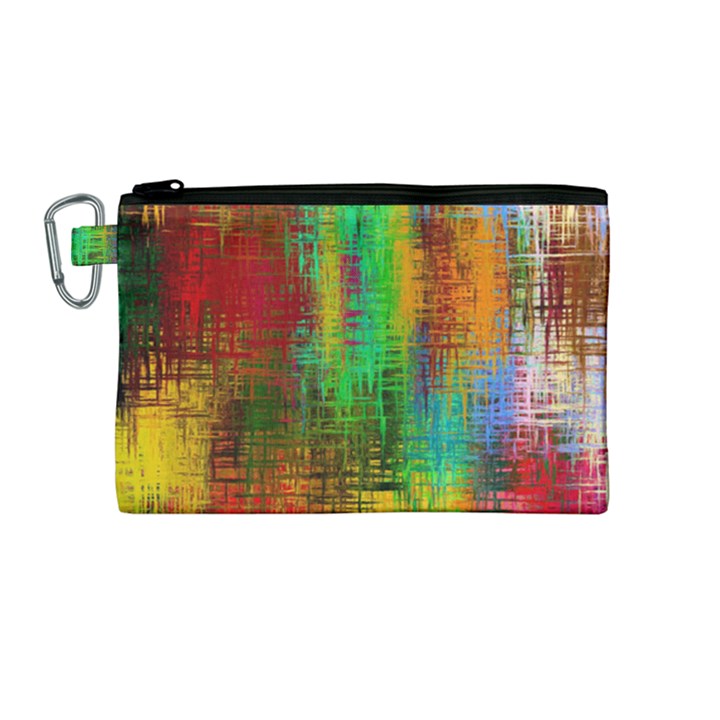 Color Abstract Background Textures Canvas Cosmetic Bag (Medium)