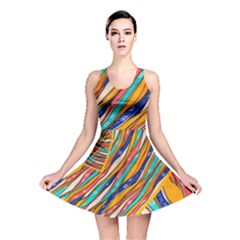 Fabric Texture Color Pattern Reversible Skater Dress by Nexatart