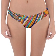 Fabric Texture Color Pattern Reversible Hipster Bikini Bottoms by Nexatart