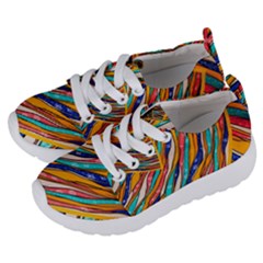 Fabric Texture Color Pattern Kids  Lightweight Sports Shoes