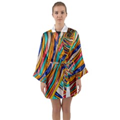 Fabric Texture Color Pattern Long Sleeve Kimono Robe by Nexatart