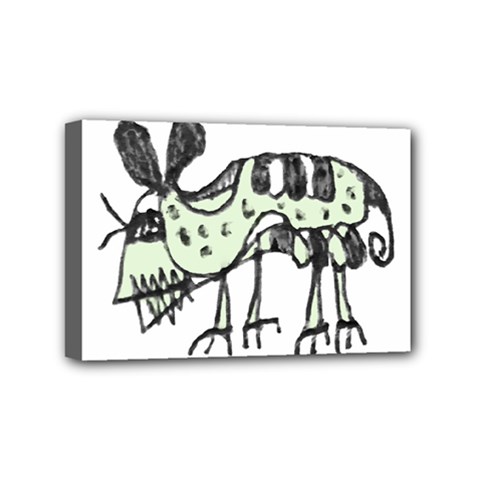 Monster Rat Pencil Drawing Illustration Mini Canvas 6  X 4  by dflcprints