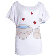 Cute Tea Women s Oversized Tee by Valentinaart