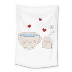 Cute Tea Small Tapestry by Valentinaart