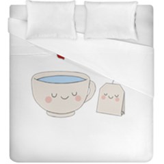 Cute Tea Duvet Cover (king Size) by Valentinaart