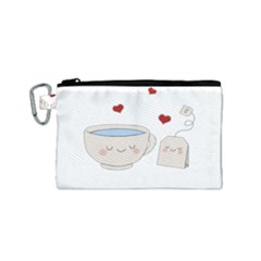 Cute Tea Canvas Cosmetic Bag (small) by Valentinaart