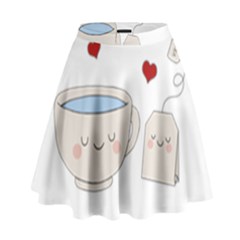 Cute Tea High Waist Skirt by Valentinaart