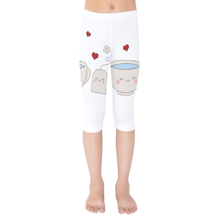 Cute Tea Kids  Capri Leggings 