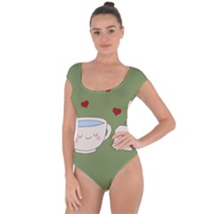 Cute Tea Short Sleeve Leotard  by Valentinaart