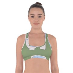 Cute Tea Cross Back Sports Bra by Valentinaart