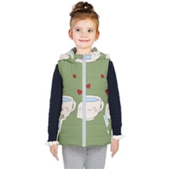 Cute Tea Kid s Puffer Vest by Valentinaart